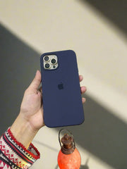 iPhone Premium Quality Silicone Case (Navy Blue Color)