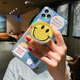 Emoji Phone Case With Glitter Pop-Holder