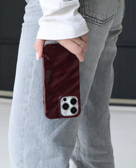 Cherry Burgundy Waves Phone Case 🍒✨