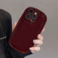 Cherry Wine Burgundy Puff Phone Case 🍒✨ 75% OFF today