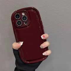 Cherry Wine Burgundy Puff Phone Case 🍒✨ 75% OFF today