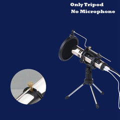 Microphone Shock Mount - Vibration Mic Holder Stand with Pop Filter