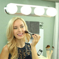 Portable Makeup Vanity Light Super Bright 4 LED Bulbs Makeup Mirror Lights Kit Battery Powered Light Makeup Accessory