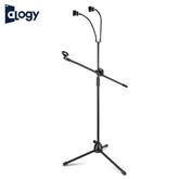 Studio Microphone Metal Floor Stand For BM800 & Other Mics -1 Mic 2 Mobile