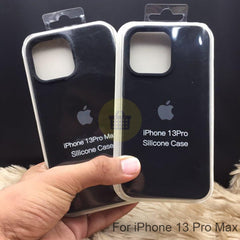 APPLE iPhone 13 Pro Max Silicone Logo Case With Fiber Padding White Blue Green Pink Lilac Plum Maroon