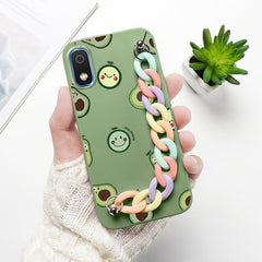 Green Avocado Case With Multicolor Chain