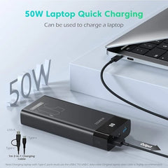 ROMOSS 20000mAh 50W PD 3.0 USB C Power Bank (Super Fast)