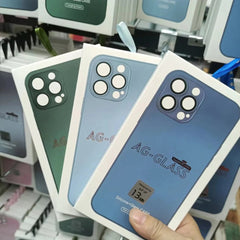 AG™️ Frosted Glass Anti-Glare iPhone Case with Lens Protector