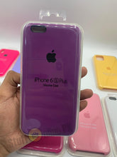 APPLE iPhone 6 Plus / 6s Plus Silicone Logo Case Purple Red Pink Yellow Lilac Plum Maroon