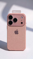 Luxury Leather Camera Guard Case Soft Pink