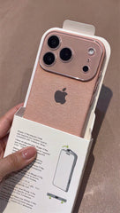 Luxury Leather Camera Guard Case Soft Pink