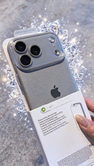 Luxury Leather textured Camera Guard Case Natural Titanium