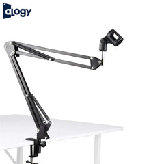 Scissor Arm Mic Stand 3/8 – Adjustable with Table Clamp