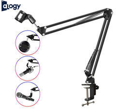 Scissor Arm Mic Stand 3/8 – Adjustable with Table Clamp
