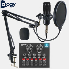 BM800 Condenser Microphone With V8 Soundcard For Podcasting