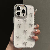 TRANSPARENT BOW SHIMMERY CASE 50% OFF TODAY