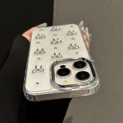 TRANSPARENT BOW SHIMMERY CASE 50% OFF TODAY
