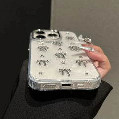 TRANSPARENT BOW SHIMMERY CASE 50% OFF TODAY