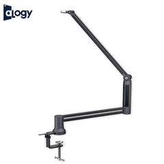 Professional Boom Arm Mic Stand – Five-Axis Adjustable with Lifting Rod & Table Clamp