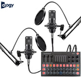 Dual Podcast BM800 Condenser Microphone With M9 Sound Card