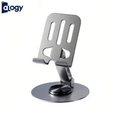 Desktop Metal Mobile Stand with 360° Rotating Base - Grey