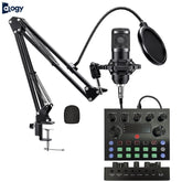 BM800 Condenser Microphone With V8s Sound Card