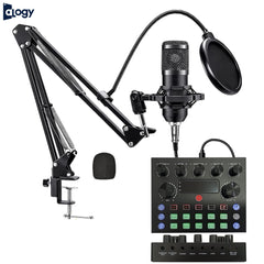 BM800 Condenser Microphone With V8s Sound Card