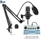 BM800 Condenser Microphone With X50 Sound Card