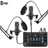 Dual Podcast BM800 Condenser Microphone With X60 Sound Card - 3 Mics Supported