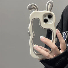Cute Mirror Rabit Case for iPhone