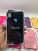 APPLE iPhone Xmax / XsMax Silicone Logo Case Purple Red Pink Yellow Lilac Plum Maroon