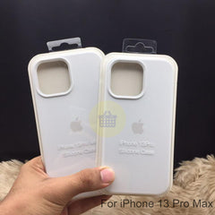 APPLE iPhone 13 Pro Max Silicone Logo Case With Fiber Padding White Blue Green Pink Lilac Plum Maroon