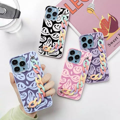 Smileys Case With Multicolor Chain