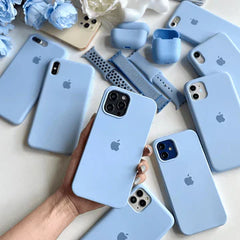 iPhone Premium Quality Silicone Case (Sierra Blue Color)
