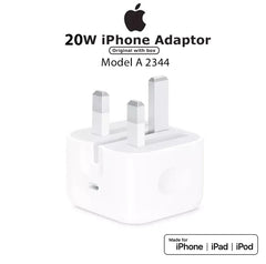 3 Pin 20w fast charging adapter (cable not included)