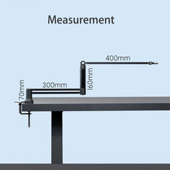 Professional Boom Arm Mic Stand – Five-Axis Adjustable with Lifting Rod & Table Clamp