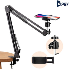 Adjustable Overhead Mobile Stand – With Table Clamp for Filming & Streaming