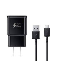 Samsung S8 Adaptive Fast Charging Wall Charger With Cable Black Original Pair