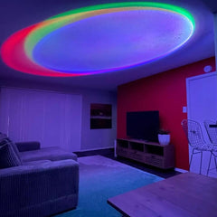 RGB Sunset Lamp Rainbow Projector Mood Light Living Room Bedroom Night Light Room Decor Bar Atmosphere Photography Background