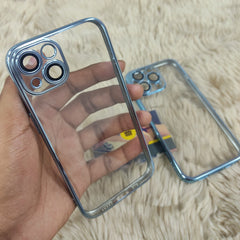 Transparent Shockproof Anti-Scratch Electroplating Cover Ultra-Slim TPU Drop Protection Case For iPhone