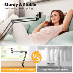 Adjustable Overhead Mobile Stand – With Table Clamp for Filming & Streaming
