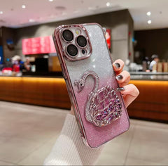 Premium Quality Glitter Duck Style Case for iPhone with Lens protector