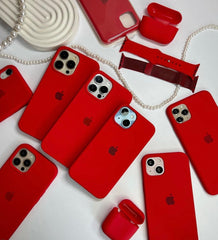 iPhone Premium Quality Silicone Case (Red Color)