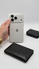 Luxury Leather textured Camera Guard Case Natural Titanium
