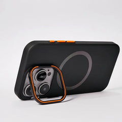 Black Luxury Matte Glass MagSafe Case + Lens protector