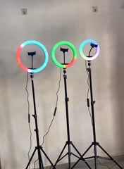 The Ultimate RGB Ring Light with Stand (26cm) - 16 Modes or Colors of Illumination for Creativity in Pakistan"