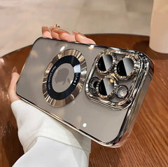 Luxury Transparent Magnetic Wireless Charging Case for iPhone –(50% OFF TODAY)