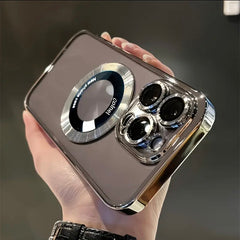 Luxury Transparent Magnetic Wireless Charging Case for iPhone –(50% OFF TODAY)