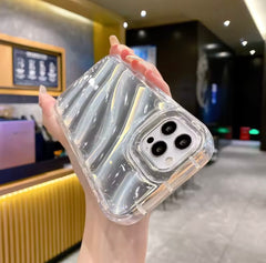 Mirror Silver holographic Wavy Anti-Burst Case ( 70% Off Today )
