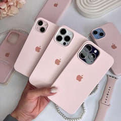 iPhone Premium Quality Silicone Case (Sand Pink Color)